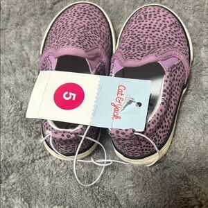 Cat & Jack Purple Leopard Kids Sneakers